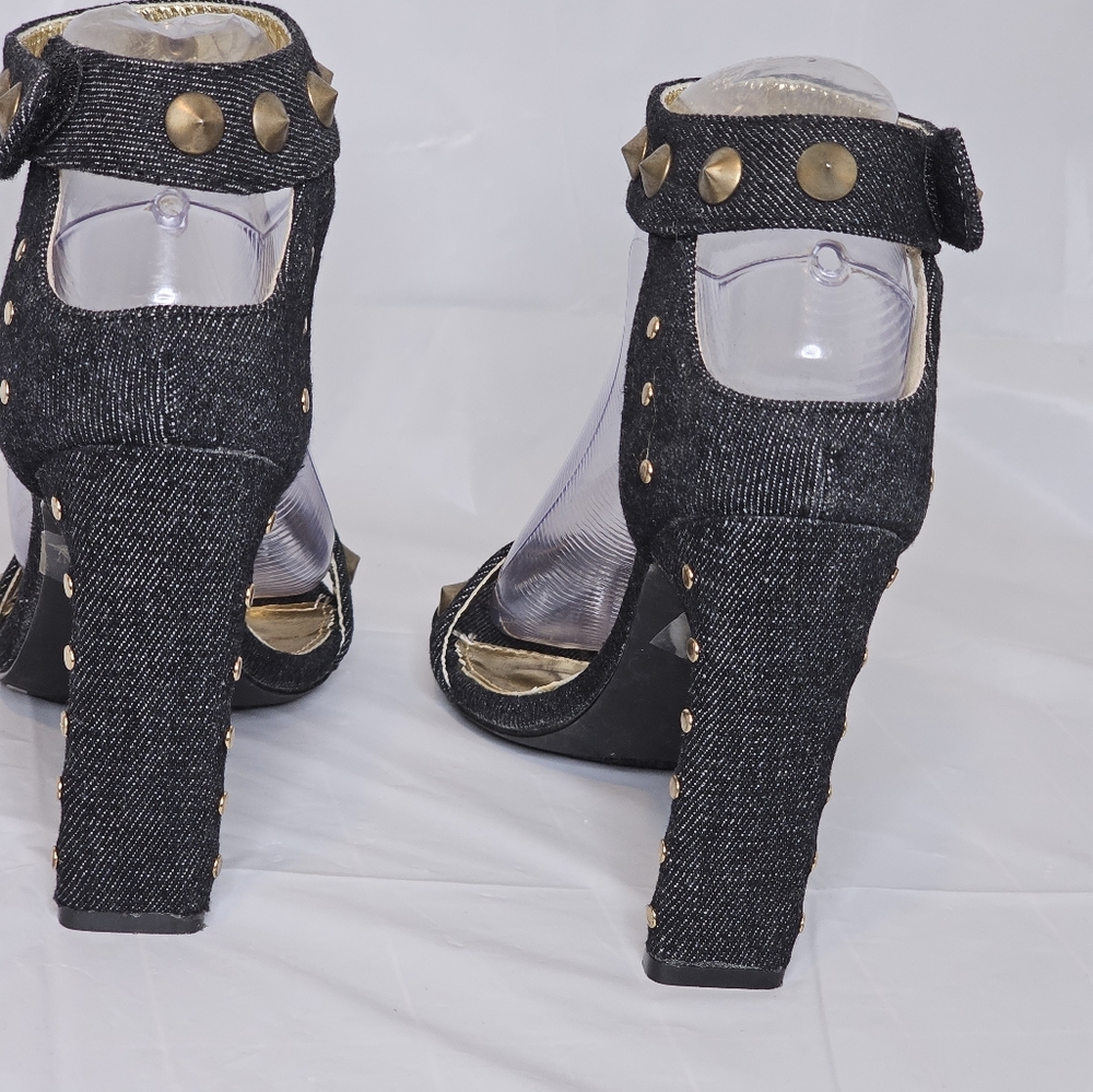 Cape Robbin Jen-17 Faux Denim Heel, Women's Size 8M - Picture 3 of 8